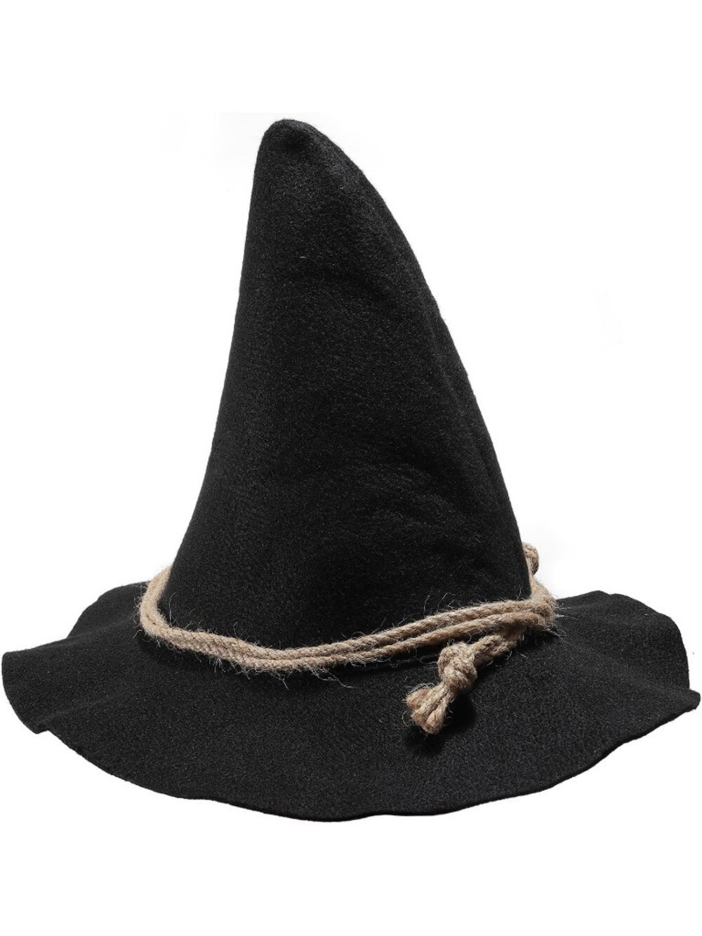 🎃Women's Black Pointed Wizard Hat Scarecrow Costume Accessory Peasant Cosplay